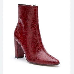 Matisse Red Snakeskin Boots